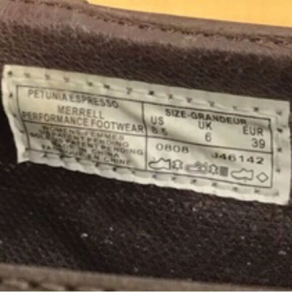 MERRELL brown wedges platform shoes pumps size 8.5 flower’s incrusted details - Picture 10 of 16